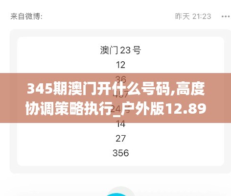 345期澳门开什么号码,高度协调策略执行_户外版12.893