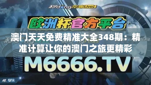 澳门天天免费精准大全348期:精准计算让你的澳门之旅更精彩