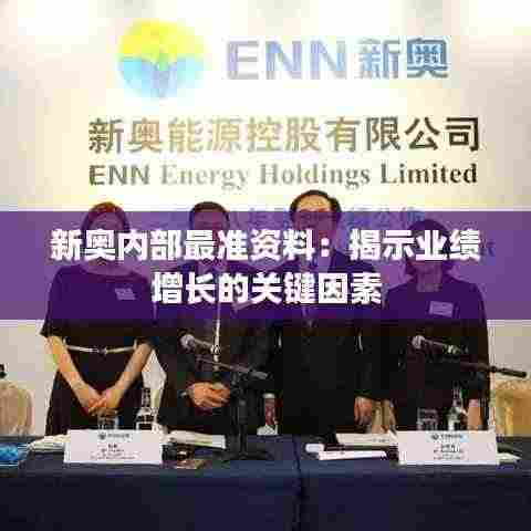 新奥内部最准资料：揭示业绩增长的关键因素