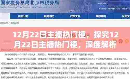 深度解析,探究主播热门梗背后的影响力与影响——以12月22日为例