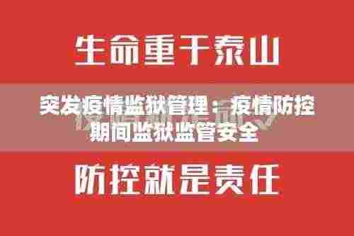 突发疫情监狱管理:疫情防控期间监狱监管安全