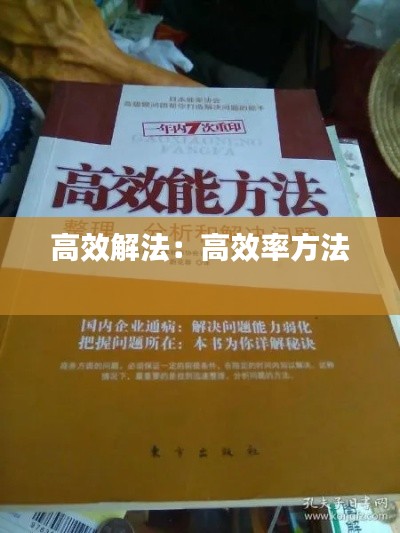 高效解法:高效率方法