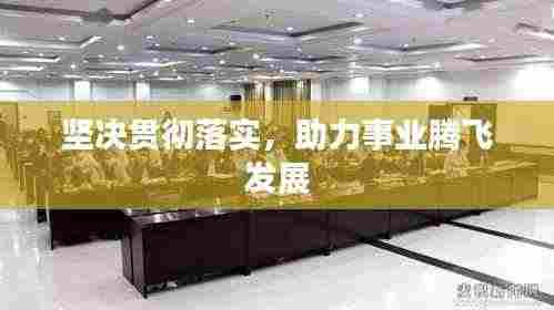 坚决贯彻落实，助力事业腾飞发展