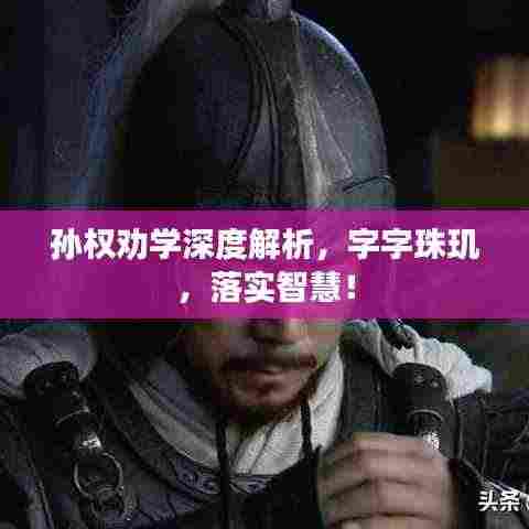 孙权劝学深度解析，字字珠玑，落实智慧！