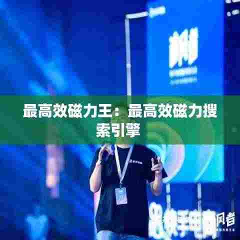 最高效磁力王:最高效磁力搜索引擎