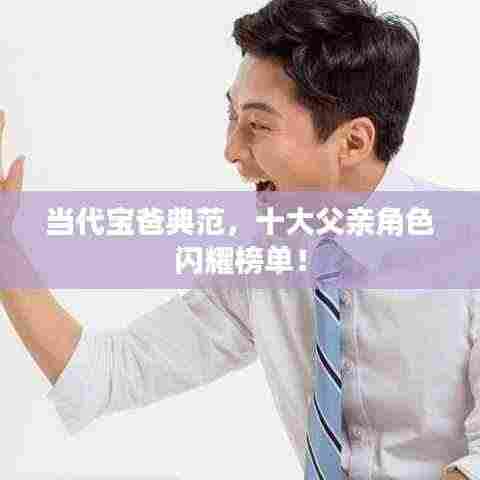 当代宝爸典范,十大父亲角色闪耀榜单!