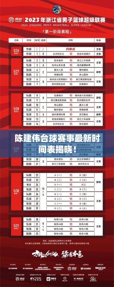陈建伟台球赛事最新时间表揭晓!