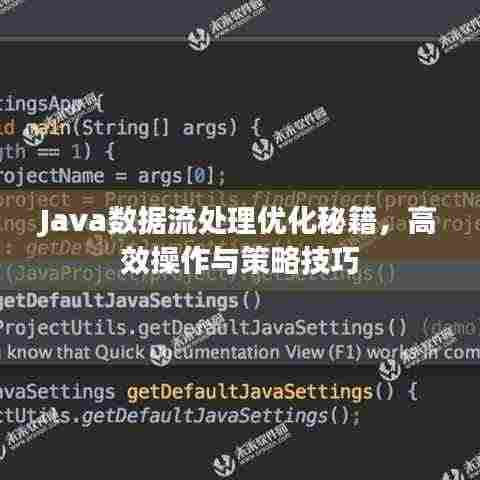 Java数据流处理优化秘籍,高效操作与策略技巧