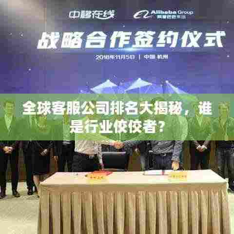 全球客服公司排名大揭秘,谁是行业佼佼者?